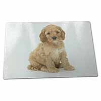 Large Glass Cutting Chopping Board Cockerpoodle