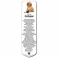 Cockerpoodle Puppy with Red Rose Bookmark, Book mark, Printed full colour