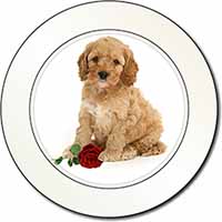 Cockerpoodle Puppy with Red Rose Car or Van Permit Holder/Tax Disc Holder