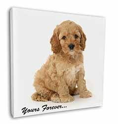 Cockerpoodle Puppy "Yours Forever..." Square Canvas 12"x12" Wall Art Picture Pri