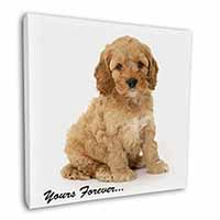 Cockerpoodle Puppy "Yours Forever..." Square Canvas 12"x12" Wall Art Picture Pri
