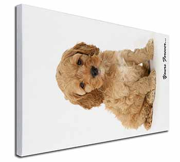 Cockerpoodle Puppy "Yours Forever..." Canvas X-Large 30"x20" Wall Art Print