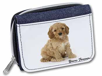 Cockerpoodle Puppy "Yours Forever..." Unisex Denim Purse Wallet