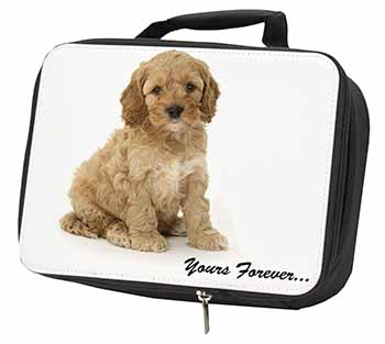 Cockerpoodle Puppy "Yours Forever..." Black Insulated School Lunch Box/Picnic Ba