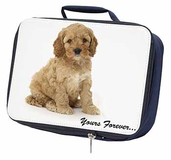 Cockerpoodle Puppy "Yours Forever..." Navy Insulated School Lunch Box/Picnic Bag