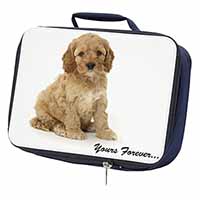 Cockerpoodle Puppy "Yours Forever..." Navy Insulated School Lunch Box/Picnic Bag