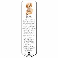 Apricot Poodle Bookmark, Book mark, Printed full colour