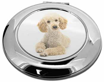 Apricot Poodle Make-Up Round Compact Mirror