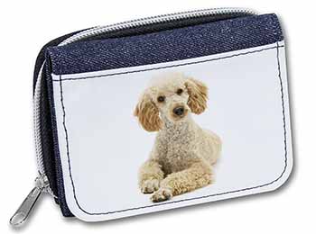 Apricot Poodle Unisex Denim Purse Wallet