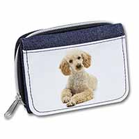 Apricot Poodle Unisex Denim Purse Wallet