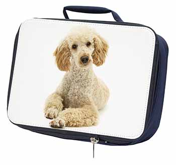 Apricot Poodle Navy Insulated School Lunch Box/Picnic Bag