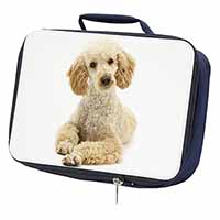 Apricot Poodle Navy Insulated School Lunch Box/Picnic Bag