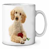 Poodle with Red Rose Ceramic 10oz Coffee Mug/Tea Cup