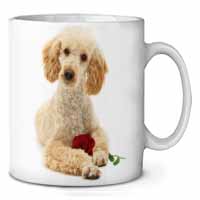 Poodle with Red Rose Ceramic Coffee Mug/Tea Cup