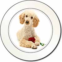 Poodle with Red Rose Car or Van Permit Holder/Tax Disc Holder