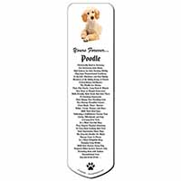 Apricot Poodle "Yours Forever..." Bookmark, Book mark, Printed full colour