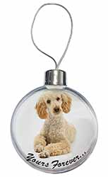 Apricot Poodle "Yours Forever..." Christmas Bauble