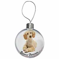 Apricot Poodle "Yours Forever..." Christmas Bauble