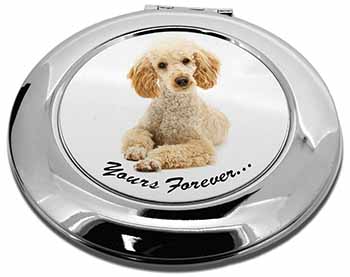 Apricot Poodle "Yours Forever..." Make-Up Round Compact Mirror