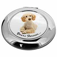 Apricot Poodle "Yours Forever..." Make-Up Round Compact Mirror