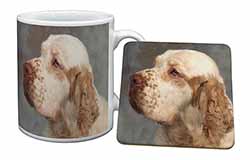 Clumber Spaniel Dog Mug and Coaster Set