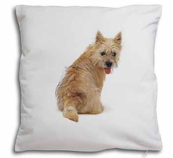 Cairn Terrier Dog Soft White Velvet Feel Scatter Cushion