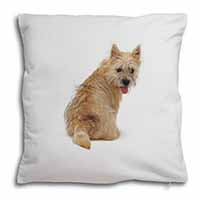 Cairn Terrier Dog Soft White Velvet Feel Scatter Cushion