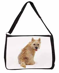 Cairn Terrier Dog Large Black Laptop Shoulder Bag School/College