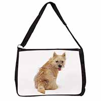 Cairn Terrier Dog Large Black Laptop Shoulder Bag School/College