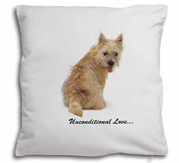Cairn Terrier Dog With Love Soft White Velvet Feel Scatter Cushion