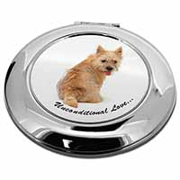 Cairn Terrier Dog With Love Make-Up Round Compact Mirror