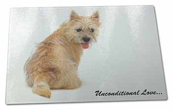 Large Glass Cutting Chopping Board Cairn Terrier Dog With Love