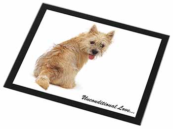 Cairn Terrier Dog With Love Black Rim High Quality Glass Placemat