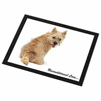 Cairn Terrier Dog With Love Black Rim High Quality Glass Placemat