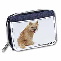 Cairn Terrier Dog With Love Unisex Denim Purse Wallet