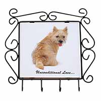 Cairn Terrier Dog With Love Wrought Iron Key Holder Hooks