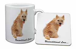 Cairn Terrier Dog With Love Mug and Coaster Set