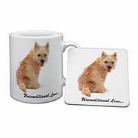 Cairn Terrier Dog With Love Mug and Coaster Set
