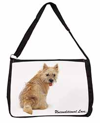 Cairn Terrier Dog With Love Large Black Laptop Shoulder Bag School/College