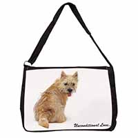 Cairn Terrier Dog With Love Large Black Laptop Shoulder Bag School/College