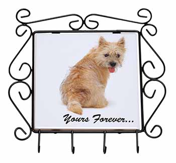 Cairn Terrier Dog "Yours Forever..." Wrought Iron Key Holder Hooks