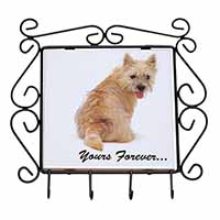 Cairn Terrier Dog "Yours Forever..." Wrought Iron Key Holder Hooks