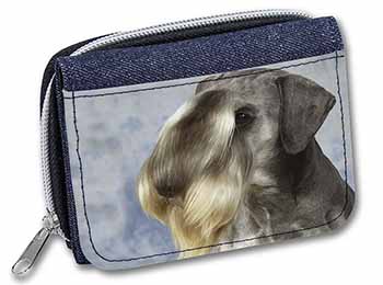 Cesky Terrier Dog Unisex Denim Purse Wallet
