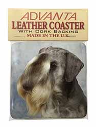 Cesky Terrier Dog Single Leather Photo Coaster