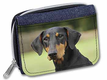 Doberman Pinscher Unisex Denim Purse Wallet