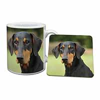 Doberman Pinscher Mug and Coaster Set