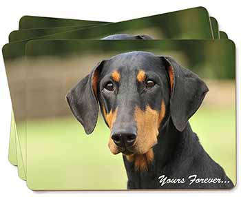 Doberman Pinscher Dog "Yours Forever..." Picture Placemats in Gift Box