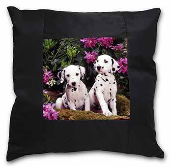 Dalmatian Black Satin Feel Scatter Cushion