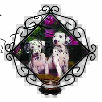 Dalmatian Wrought Iron Wall Art Candle Holder