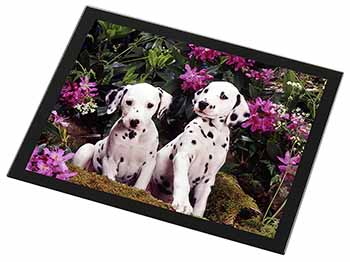 Dalmatian Black Rim High Quality Glass Placemat